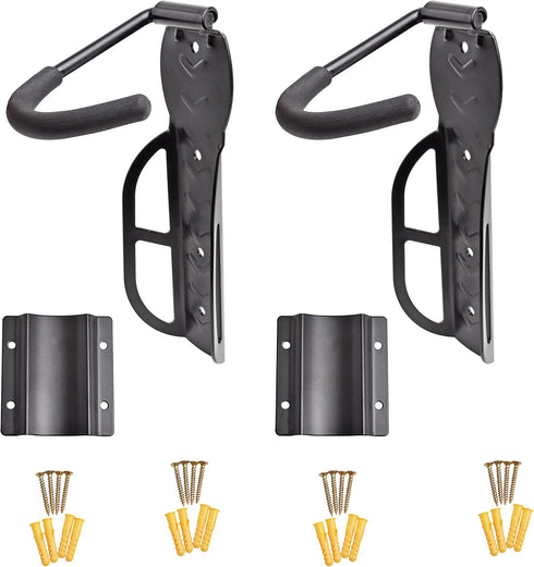 Vertical Wall-Mounted Bike Rack/Hook, 2 Pack Storage Racks for Road, Mountain, or Hybrid Bikes