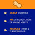 Happy Teeth Natural Cheese Dog Chews, Peanut Butter Flavor, Dental Chew, 2 Chews per Resealable Pouch