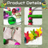 Parakeet Toys, 7 Pcs Colorful Bird Toys for Pet Bird Cage, Hammock, Swing, Chewing Toy, Mirror, Perch