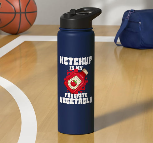 Ketchup Costume Ketchup Is My Favorite Vegetable Stainless Steel Insulated Water Bottle