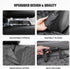 Seeseven 52W Dog Car Seat Cover for Back Seat, Waterproof Back Seat Cover with Zippered Armrest Access, Non Slip Rear