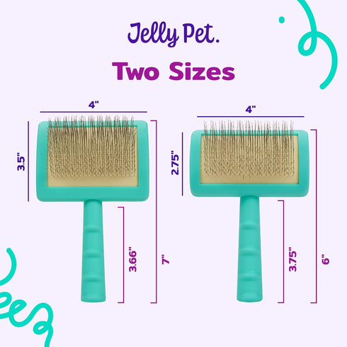 Jelly Pet Universal Slicker Brush for Dogs, Dog Grooming Brush, Remove Tangles and Dead Undercoat, Tuffer Than Tangles