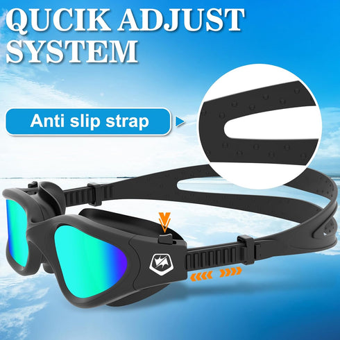 WIN.MAX Polarized Swimming Goggles Anti Fog Anti UV Clear Vision for Men Women Adults Teenagers