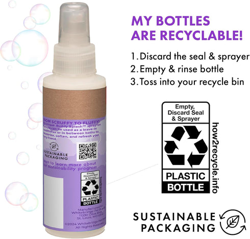 Buddy Splash Lavender & Mint Spritzer & Conditioner for Dog Grooming, 4 Oz. Bottle