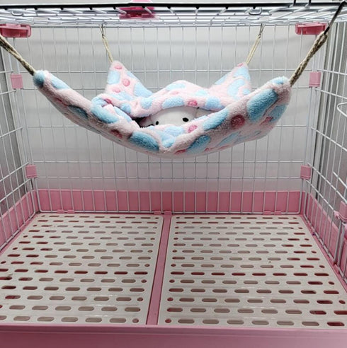 Small Animal Hanging Hammock, Pet Nap Sack Sleep Bag Bed for Ferret, Guinea-Pig, Sugar Glider, Hamster, Rat,