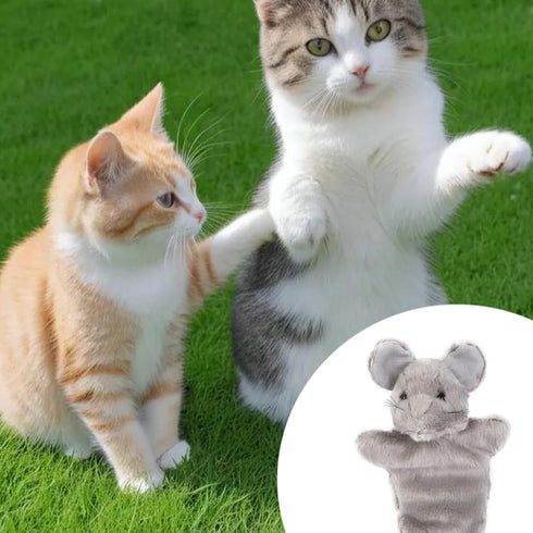 Dmykluc Cat Wrestling Toy Puppet - Interactive Hand Glove for Bored Indoor Cats, Safe Enrichment Play for Kittens