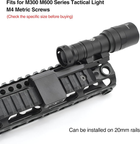 NOBUHIRO Metal Offset Light Mount for M300 M600 Series Tactical Flashlight, Fits 20mm Picatinny Rail