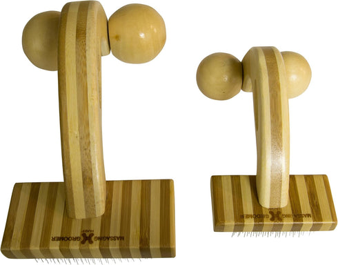 Hugs Pet Products Bamboo Massaging Slicker Brush for Small Pets