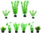 AQUANEAT Fish Tank Plants, 10pcs Plastic Green Decorations for Aquarium