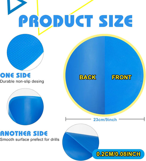 WildTracks 9 inch 18 Spot Markers Flat Field Cones, Non Slip Rubber Agility Markers Flat Field Cones for Soccer