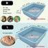 (15x12x4, Oncpcare Deep Guinea Pig Litter Box with Metal Grid, Plastic Bunny Litter Pan Potty Trainer Tray for Small
