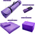 Yoga Kit - 7-Piece Yoga Mat Set for Home Workouts, Includes Thick Mat, Blocks, Strap, Towels & Carrying Bag