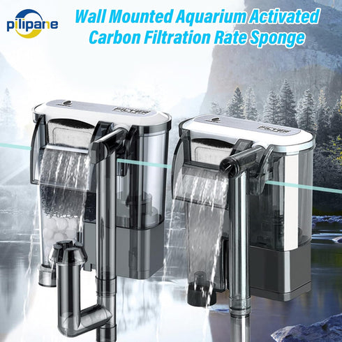 Fish Tank Filter Cartridge, 6Pcs Aquarium Filter Cotton Replacement, Wall Mounted Filter Accessory Cartridge Carbon Supplies for Healthier Fish, 5.3x2.2 Inch/135x55 mm