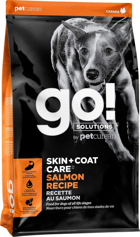 GO! SOLUTIONS Skin + Coat Care - Dry Dog Food, 3.5 lb - Salmon Recipe with Grains for All Life Stages - Complete + Balanced Nutrition for Dogs