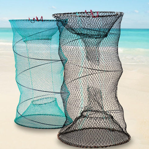 30cm 60cm BESPORTBLE Foldable Crawfish and Crab Trap Net Diameter X Length Portable Shrimp Fishing Cast Net for Blue