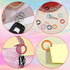Penitue 34pcs 0.94in (17 Spring O Rings, Colorful Round Snap Keyring Metal Carabiner Clips Loose Leaf Book Binder Rings