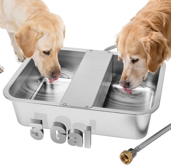 3 Gallon Automatic Dog Water Dispenser, Large Dog Water Bowl Dispenser for