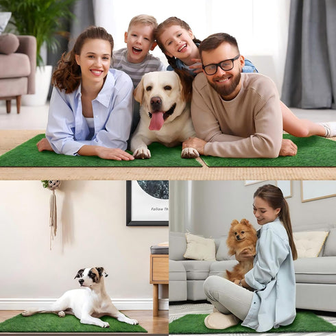 6 14'' 18" Amylove Pcs Puppy Artificial Grass Pee Pads x Fake Grass Turf for Dogs Washable Artificial Grass Rug Pet