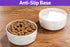 Ceramic Dog Bowl Set with Anti-Slip Rings, 5" Round x 2" Tall, Set of 2 for Small Dogs, White Dog Food Bowls