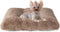 EHEYCIGA Fluffy Dog Crate Pad, Plush Faux Fur Washable Anti-Anxiety Bed for Small Dogs, Camel