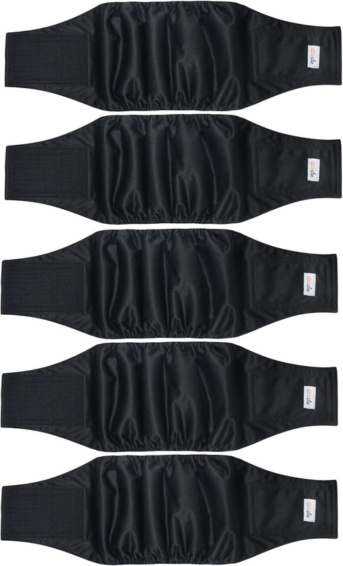 5 Pack Dog Diapers Male Reusable, Premium Belly Bands for Male Dogs,