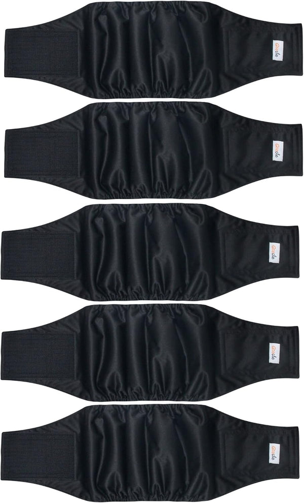 5 Pack Dog Diapers Male Reusable, Premium Belly Bands for Male Dogs,