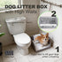 HQ4US 4LEGS 22''x 22'' Seamless, Dog Litter Box, Pee Pad Holder Foldable, Indoor Dog Potty Tray for Medium Dogs, High