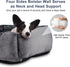 JOEJOY Rectangle Dog Bed - Grey - Machine Washable Sleeping Sofa Bed for Large Medium Small Dogs - Non-Slip