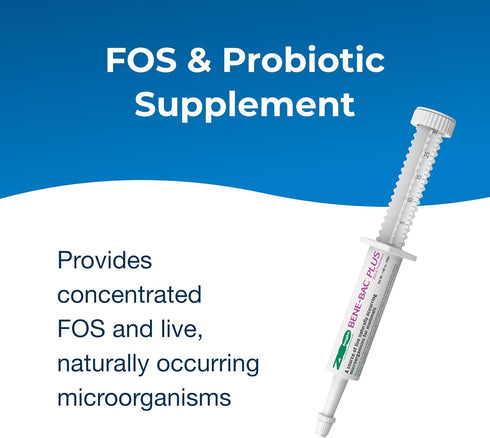 Pet-Ag Zoologic Bene-Bac Plus Mammal Gel, 30 gm Syringe, FOS & Probiotics for Dogs, Cats, Exotic Mammals