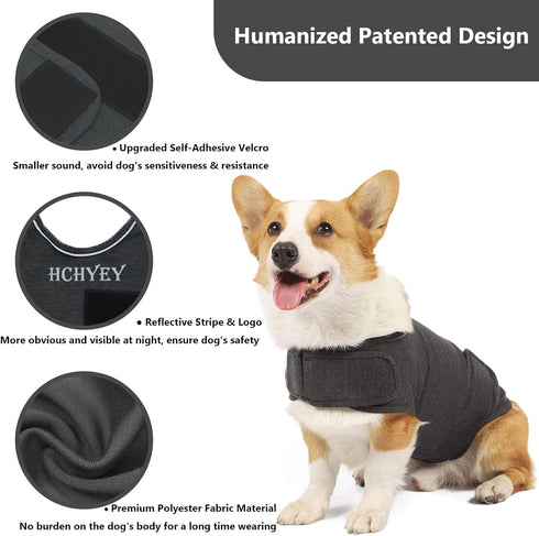Dog Calming Shirt for Anxiety - Skin-Friendly Coat for Thunder, Fireworks, and Separation (Dark Brown, M) - Keep Pet