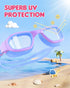 Kids Swim Goggles, Anti-Fog UV Protection Pool Goggles for Boys and Girls, Ages 6-14