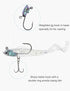 Lures for Bass, Jig Head Soft Swimbait, 6-Pack, 6 Colors Plastic Bait for Fishing
