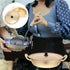 9.44X9.44X2.75In Luxshiny Korean Ramen Pot Lightweight Aluminum Noodle Cooker with Lid Double Handles Fast Heating