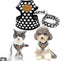 SMALLLEE_LUCKY_STORE Soft Mesh Nylon Vest Pet Cat & Dog Harness Leash Set, Black, S (Chest: 9.5"-13.5")