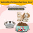 Christmas 2 in 1 Pet Dog Food Water Bowls - Non Slip Heavy Duty for Small Dogs, Puppies, Cats, Kittens - Green