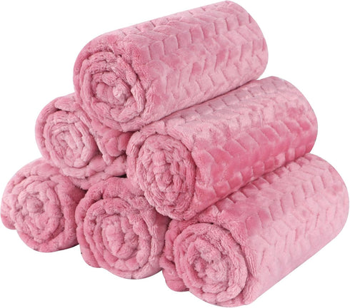 BVAGSS 6 Pack Small Dog Blanket, Super Soft Warm Fleece Flannel Blanket with Wheat Ears Print for Small Dogs and Cats