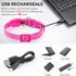 Light Up Collar for Small Dogs & Cats - Reflective LED Dog Collar for Nighttime Walking (Pink)