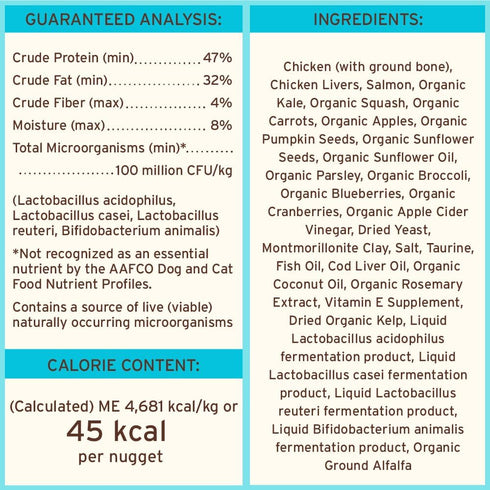 Primal Freeze Dried Raw Cat Food Nuggets, Chicken & Salmon, 5.5 oz, Grain Free