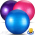 Jerify 3 Pcs Inflatable Yoga Ball for Pregnancy and Pilates with Pump and Plug for Fitness Stability Balance