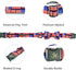 Elegant little tail Independence Day Dog Collar, Holiday Pet Collar with Bow Dog Durable Patriotic Dog Collars Pet Gift Adjustable Dog Collar for Small Dogs