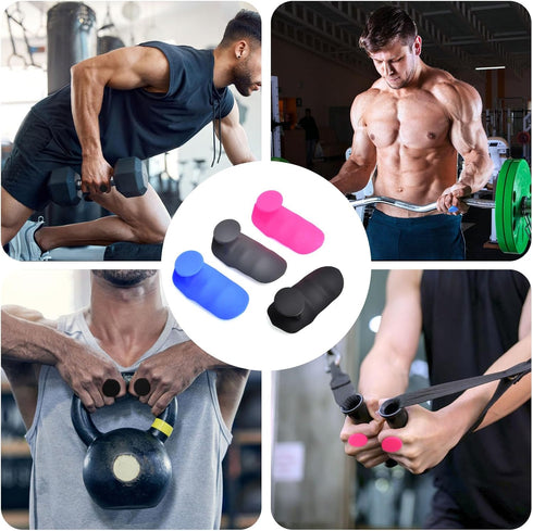 Anti-Slip Workout Grips - Widened and Thickened Rubber Hand Protector Ryptfit Grips for Weightlifting, Pull-ups, Gym