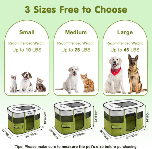600D Dog Playpen, Portable Pet Playpen Cat PlayPens, Oxford Dog Kennel Tent Crate, Waterproof&Breathable, Indoor