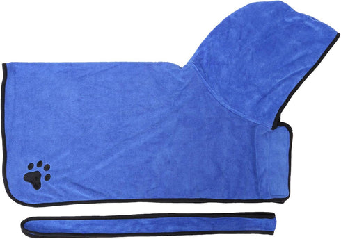 Zoeyilan Dog Bathrobe Towel, Pet Dog Hooded Bathrobe Bath Towel Coat, Dog Drying Coat, Wearable Soft Bath Robes