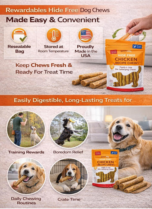 10 Count Rewardables Hide Free Chicken Recipe Chews