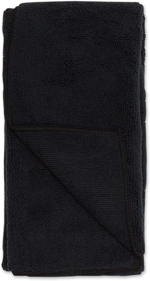 Bone Dry Pet Grooming Towel Collection, Embroidered Absorbent Microfiber Drying Set, 15x30, Black, 3 Count