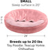 Furhaven 24" Round Calming Donut Dog Bed for Indoor Cats & Small Dogs, Washable, Up to 20 lbs, Rose Pink