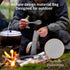 OUTXE Titanium 2 in 1 Fork and Spoon Combo - 2-Pack Ultra Lightweight Camping Utensil, Eco-Friendly Spork