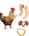 Funny Chicken Arms Toy - Chicken Peepers and Necklace Set for Pet Prank Role-Playing Costumes
