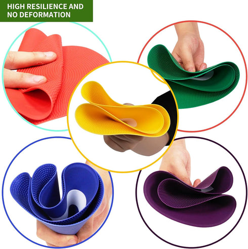 Nuburbur 9 Inch 10/24 Poly Spots, Anti-Slip Spot Markers Floor Spots, Waterproof Flat Filed Cones Poly Dots for Agility