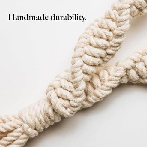 Natural Non-Toxic Cotton Rope Toys 2-Pack - Durable Eco-Friendly Interactive Dog Toy for Small and Medium Dogs
